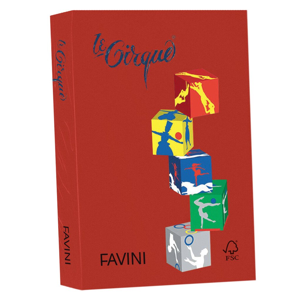 Carta Favini Le Cirque Colori Forti: scarlatto 209, 21 X 29.7 cm, A4, 160 g/mq, 250 fg. - immagine 2
