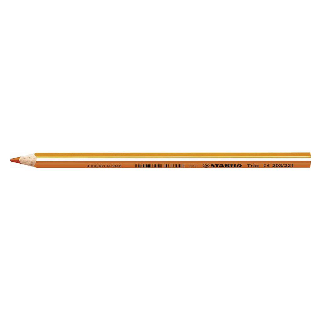 Matita colorata Stabilo Trio thick: confezione con 12 pz., mina arancione - immagine 2