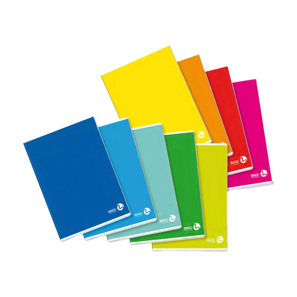 Maxi BM Color Top Basic 100: 21 X 29.7 cm, A4, rigatura B, 24 + 1 fogli, alta foliazione, 100 g/mq, assortito, cf. da 10 u.