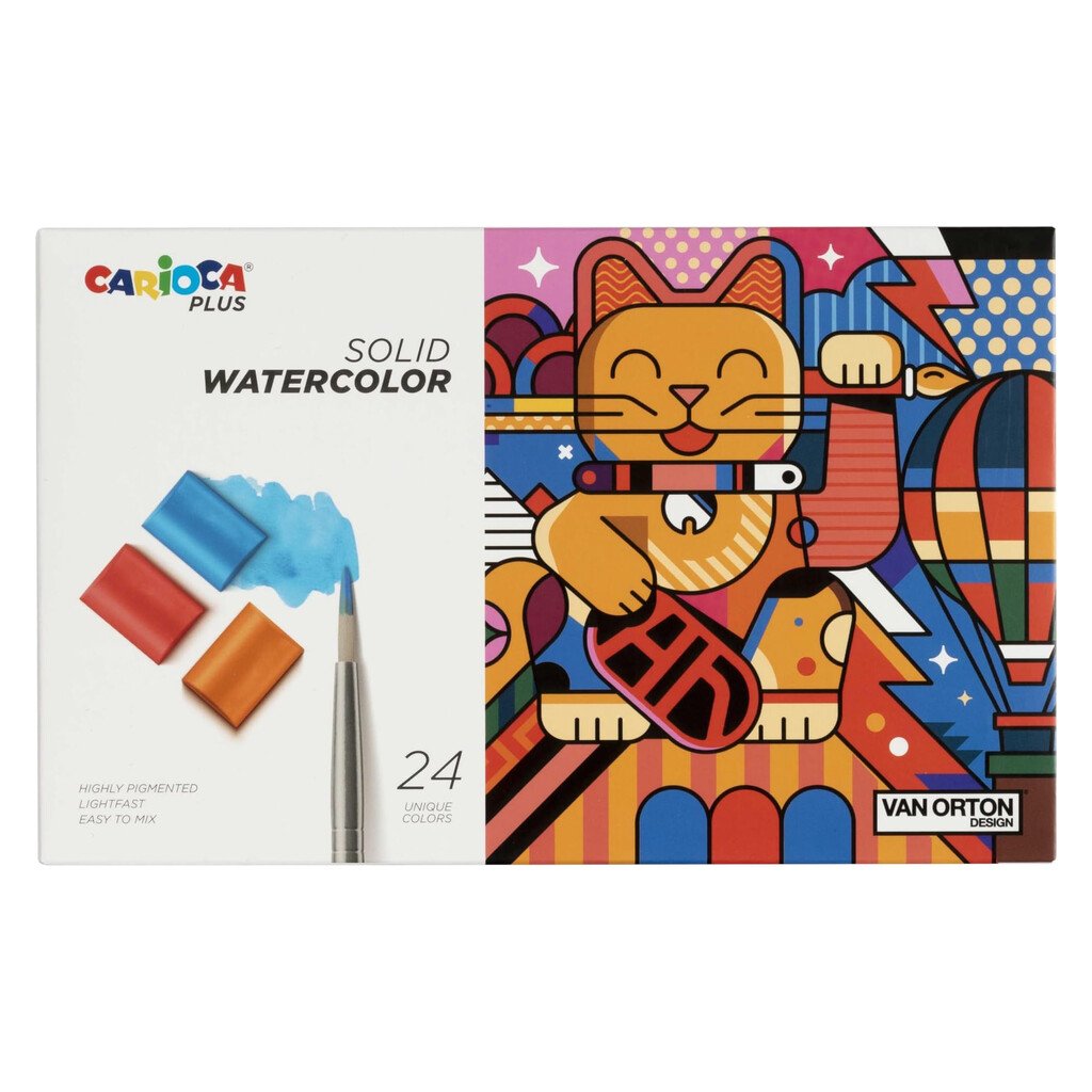 Acquarelli Carioca Plus Solid Watercolor: assortiti, cf. da 24 past.
