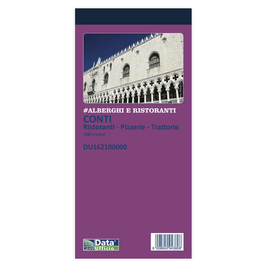 Blocco Data Ufficio conti ristorante – pizzerie – trattorie: 100 fogli, 21.5 X 10 cm - immagine 3