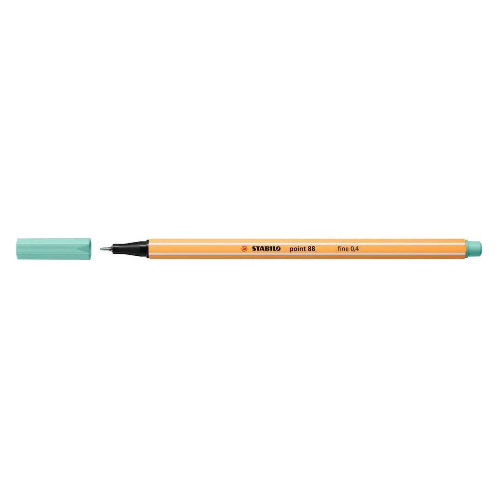 Penna a fibra Stabilo Point 88: eucalipto, 0.4 mm, cf. da 10 pz.
