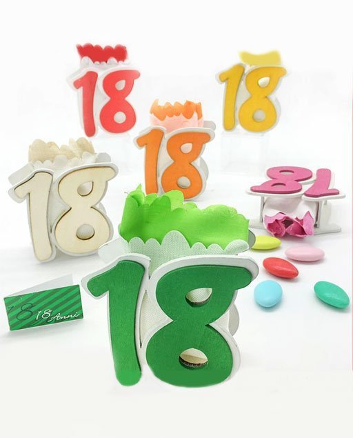 PORTACONFETTI LEGNO 18 ANNI - immagine 2