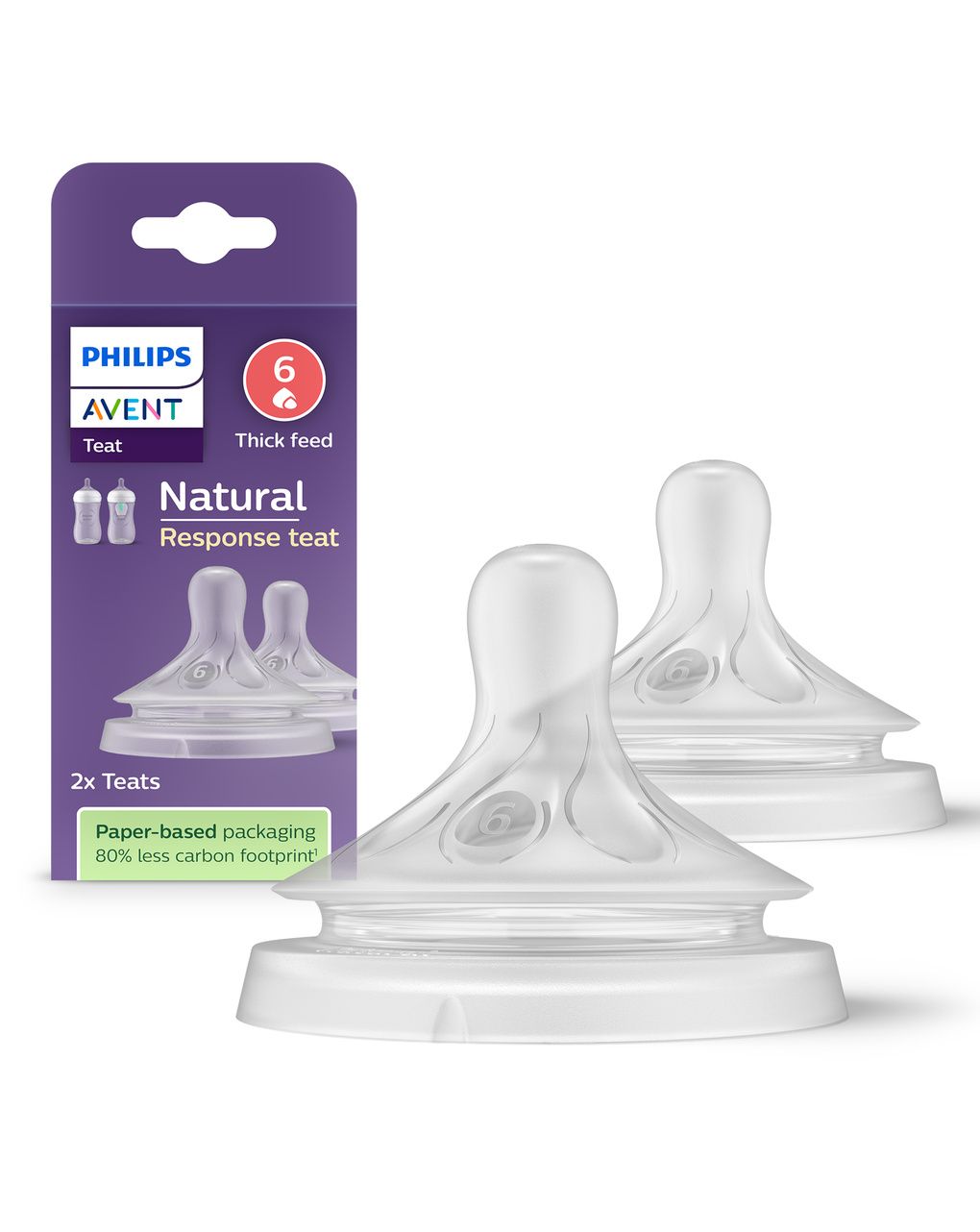 Tettarella natural response flusso per alimentazione abbondante. età consigliata: 6m+. 2pz scy966/02 tettraelle per biberon – philips avent - immagine 2