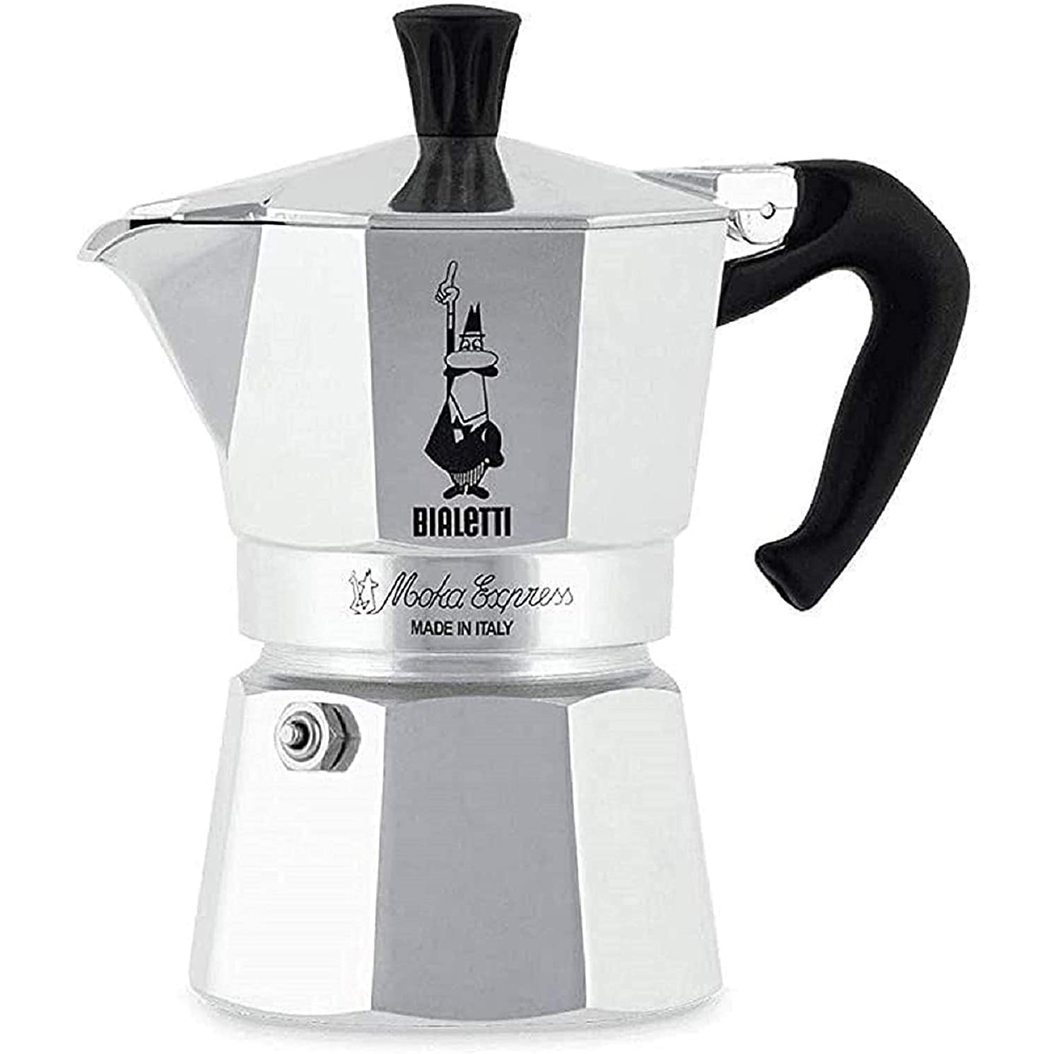 Bialetti Caffettiera Moka Express da una tazza in alluminio manico ergonomica - immagine 2