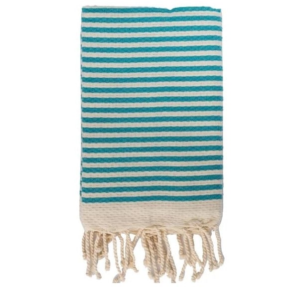 Tadé Telo Fouta riga larga cotone puro 100 x 200 cm lavorazione a nido d’ape - immagine 2